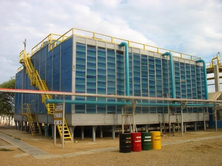 Estructura industrial con color corporativo aplicado